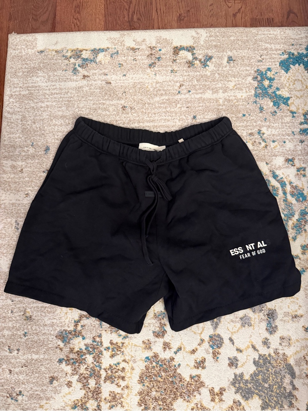 Essentials Black Men’s Logo Sweat Shorts